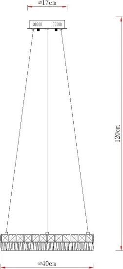Globo 67387-24 - Lustru LED reglabil suspendat pe cablu LAUREL LED/24W/230V transparent + telecomandă