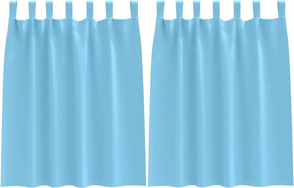 vidaXL Perdele Opaque cu Inel 2 pcs Albastru deschis 140 x 140 cm