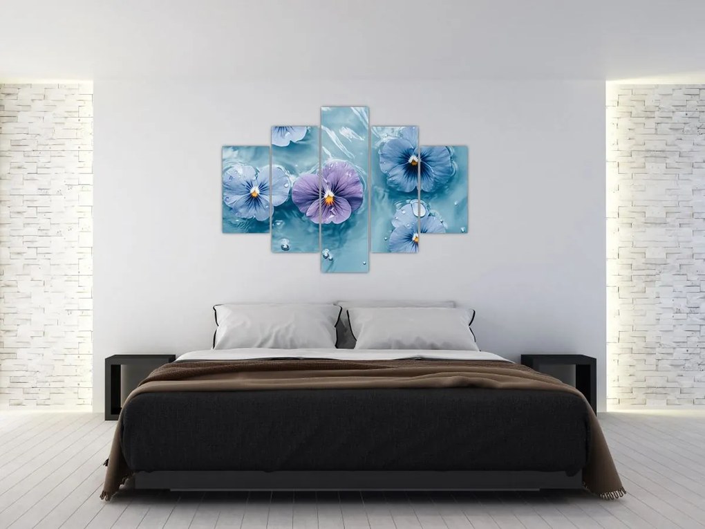 Tablou - Violete în apă (150x105 cm)