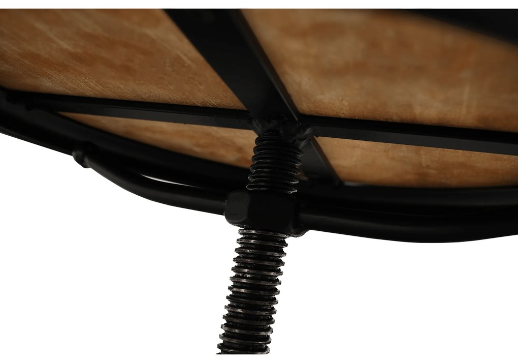 Scaun de bar, negru/ stejar, DINEA