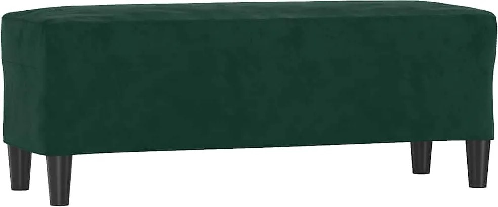 vidaXL Bancă, verde închis, 100x35x41 cm, catifea