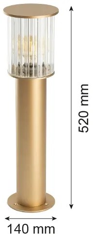 Lampă de exterior Argon 8753 NORFOLK 1xE27/15W/230V IP44 52cm auriu