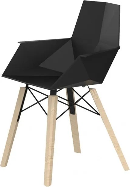 Set de 4 scaune cu brate de interior design modern premium FAZ CHAIR lemn 54294