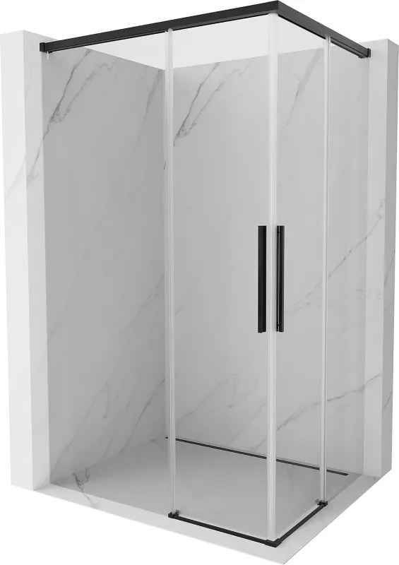 Mexen Rox Duo cabină de duș culisantă 120 x 90 cm, transparentă, neagră - 8C2D-120-090-70-00