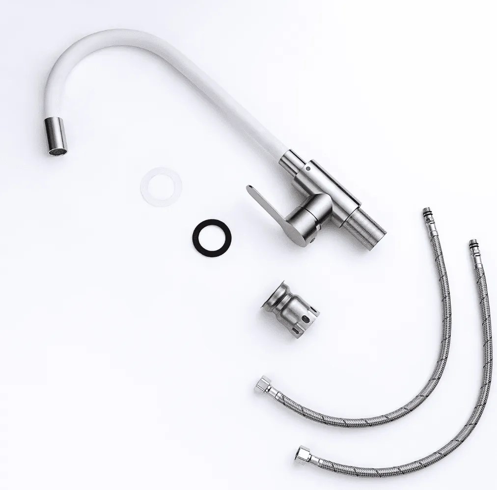 Baterie bucătărie cu pipă flexibilă - 270 oțel inoxidabil Cromat P14A