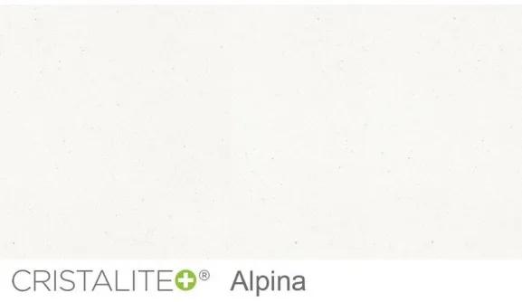 Baterie bucatarie Schock Epos Cristalite Alpina cu dus extractibil, aspect granit, cartus ceramic, alb