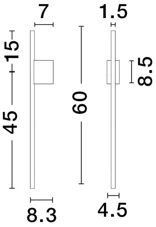 Aplica de perete LED design liniar TIEN 60cm