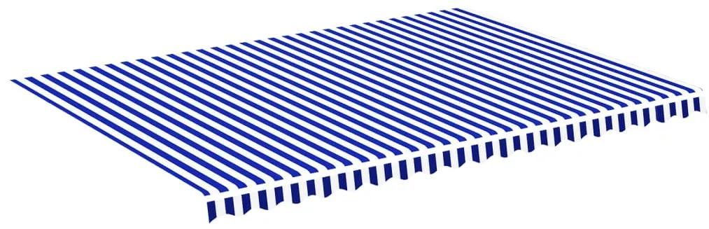 Panza de rezerva copertina, albastru si alb, 5x3,5 m Albastru si alb, 500 x 350 cm