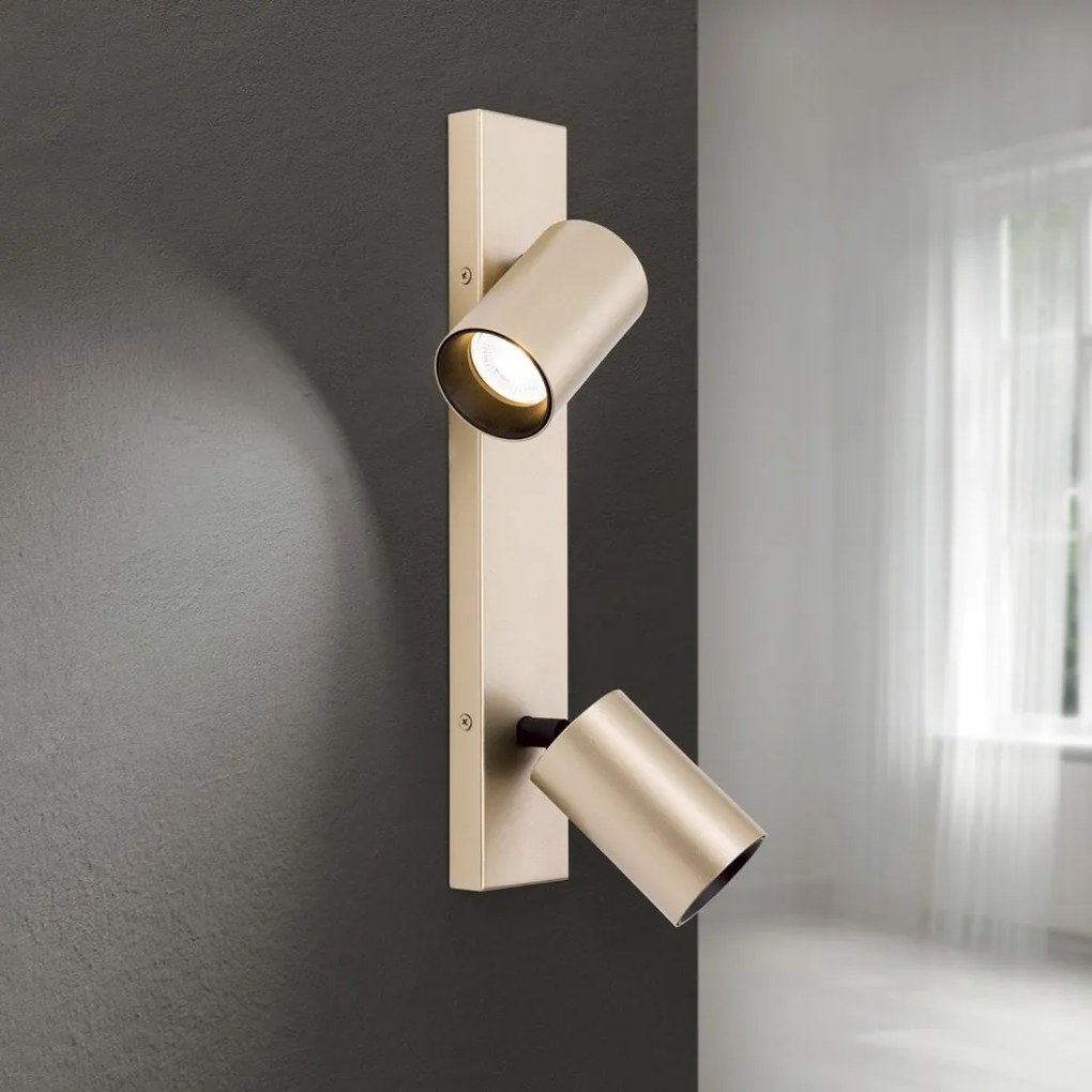 Aplica de perete/tavan cu Spoturi stil minimalist modern SEAN 2L auriu