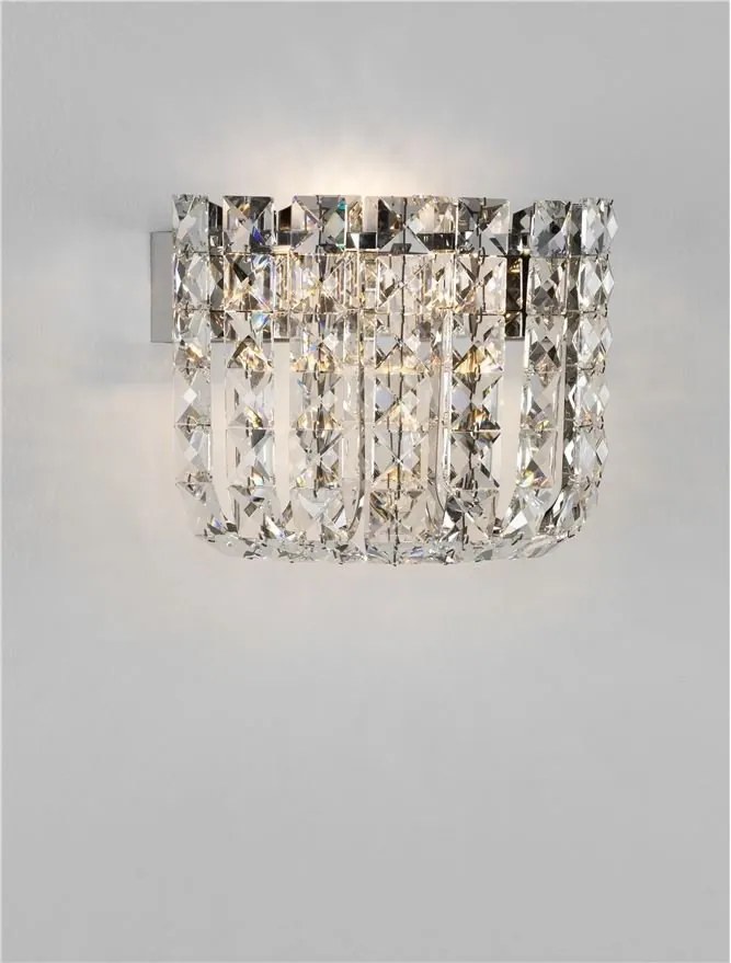 Aplica de perete LED crom, cristale sticla CELYSIA