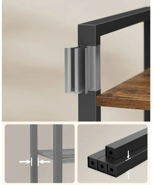 Bibliotecă NAVARO maro/negru