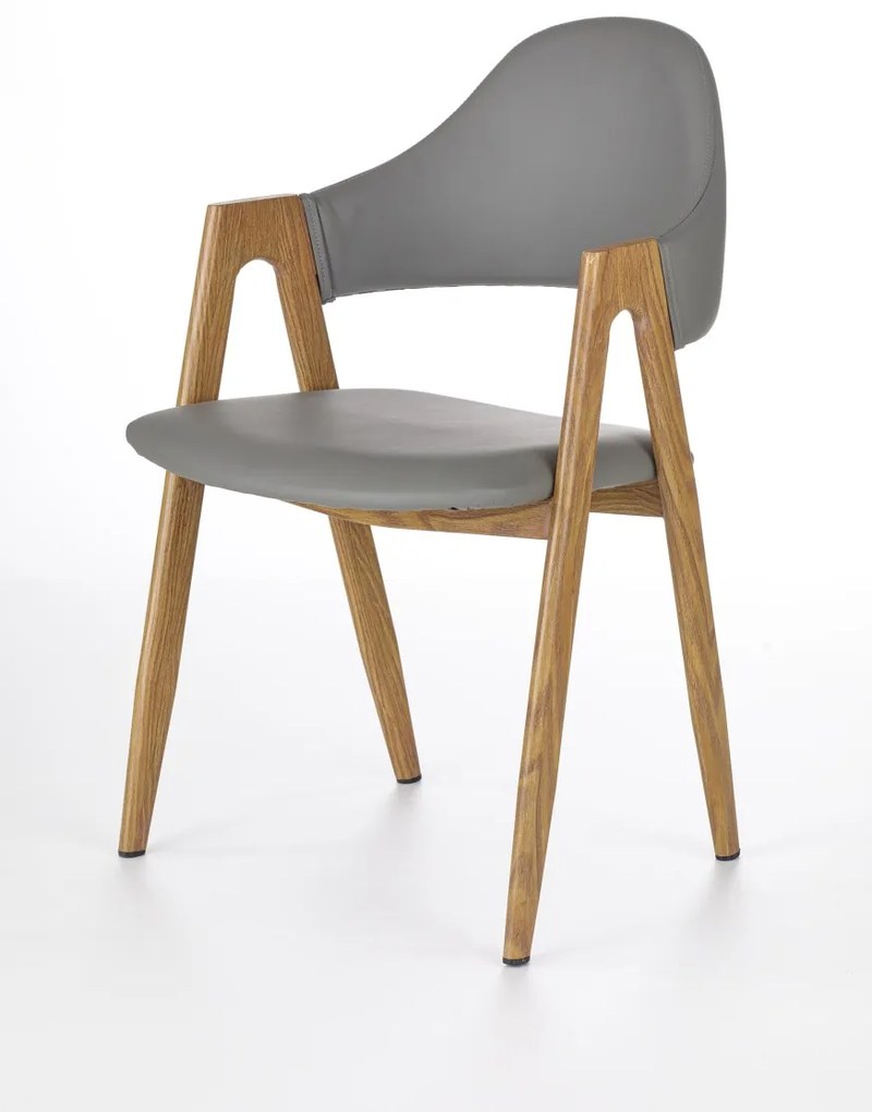 Scaun tapitat K247 gri - H 80 cm