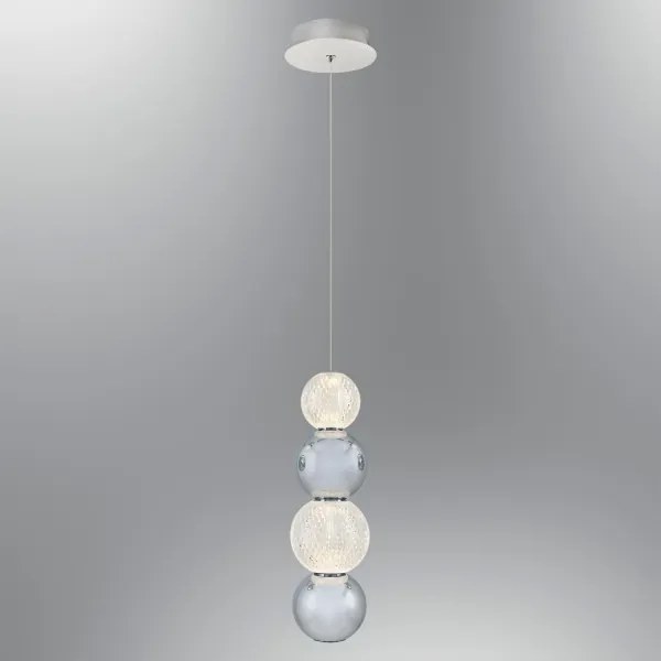 Lustră LED suspendată pe cablu CREMONA, 7W, 230V, 3000K, crom mat