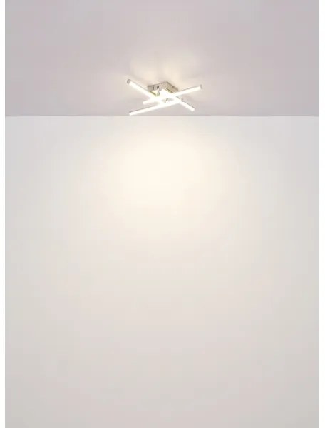 Plafonieră LED Globo 67346-24 KIRINA LED/24W/230V 4000K crom mat