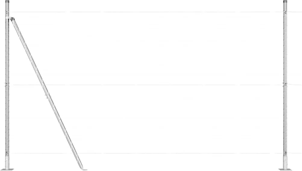 vidaXL Stâlp de gard. 52 pcs Gri 3,2 x 3,2 x 160 cm