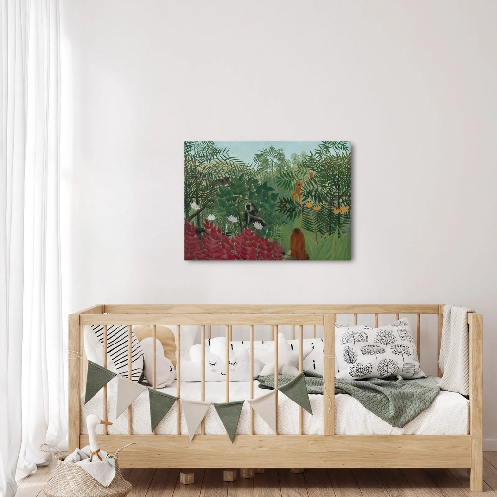 Tablou - Henri Rousseau, Tropical Forest with Monkeys, reproducere (70x50 cm)