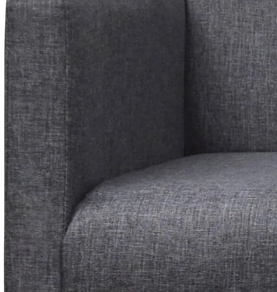 241664 vidaXL Bancă cu perne căptușite, textil, lemn de hevea, gri închis