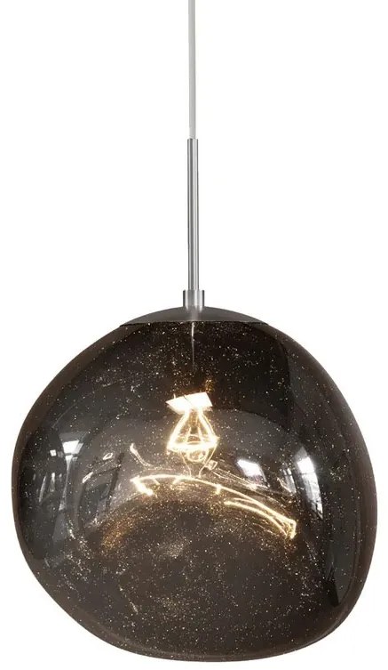 Lustra, Pendul modern cu glob sticla fumurie LIQUID DIAMOND 35cm