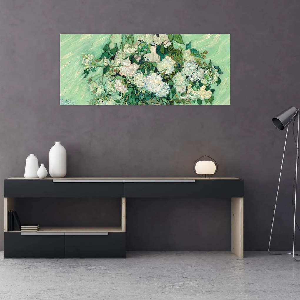 Tablou - Vincent van Gogh, Roses, reproducere (120x50 cm)