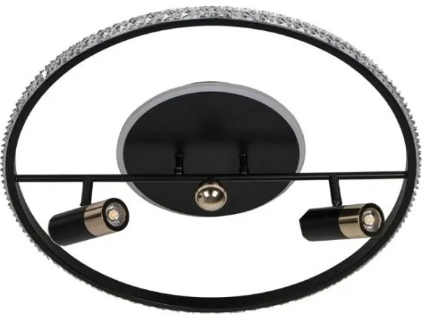 Plafonieră LED dimabilă LED/60W/230V 3000-6500K negru + telecomandă