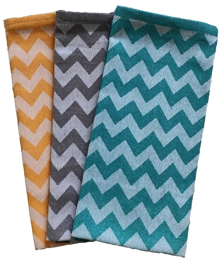 Set 3 prosoape de bumbac 70x50 cm Geometry - JAHU collections