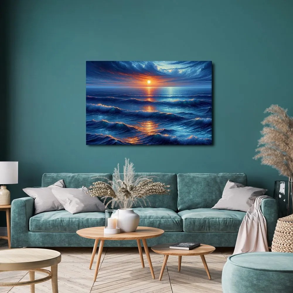 Tablou apus de soare peste ocean
