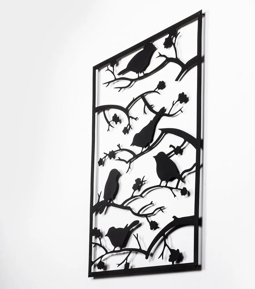 Decorațiune de perete din metal 47x66 cm Branch &amp; Birds – Wallity