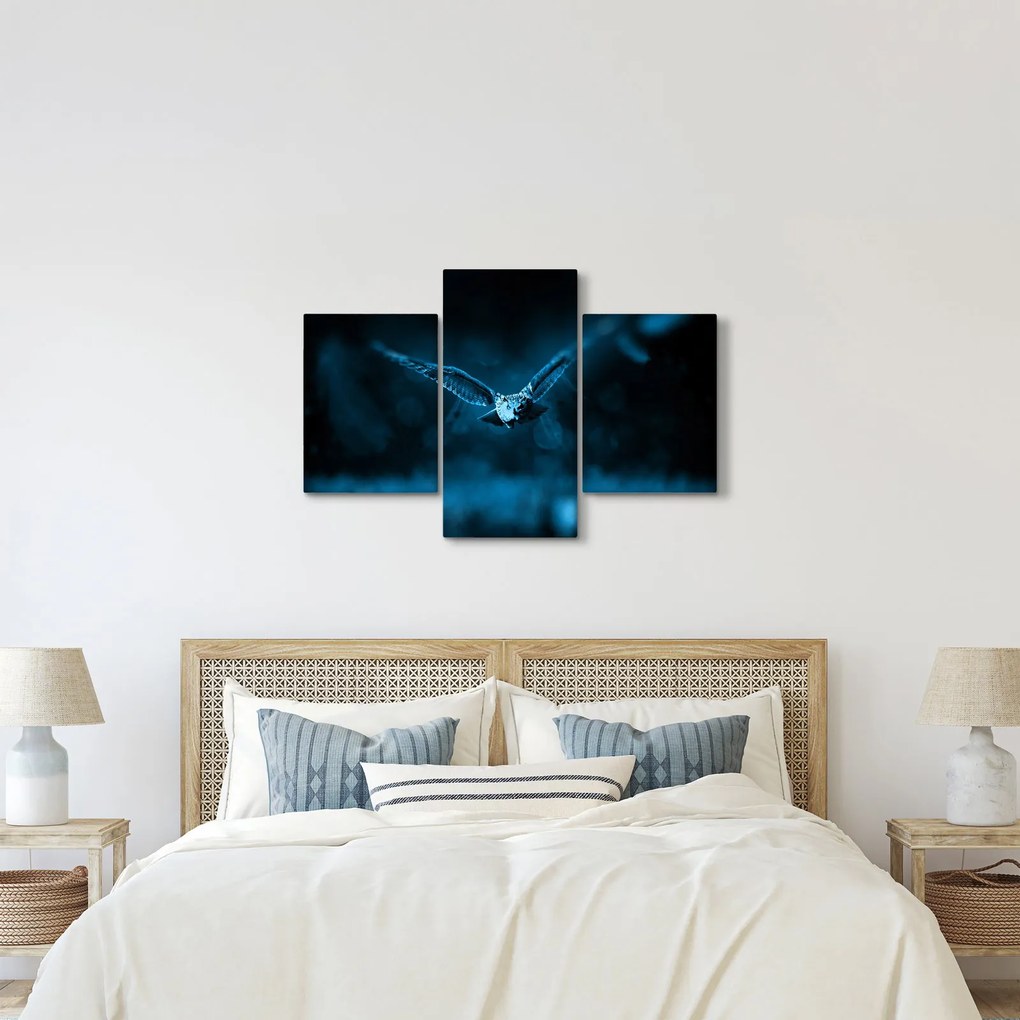 Tablou cu bufnița zburând (90x60 cm)