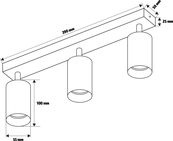 Brilagi - Spot LED RGBW dimabil SELE MODERN 3xGU10/6W/230V, negru