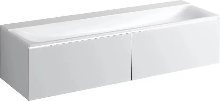 Dulap baza pentru lavoar suspendat Geberit Xeno2 alb 2 sertare 160 cm