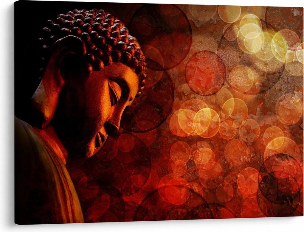Tablou - Buddha în nuanțe roșii (70x50 cm)