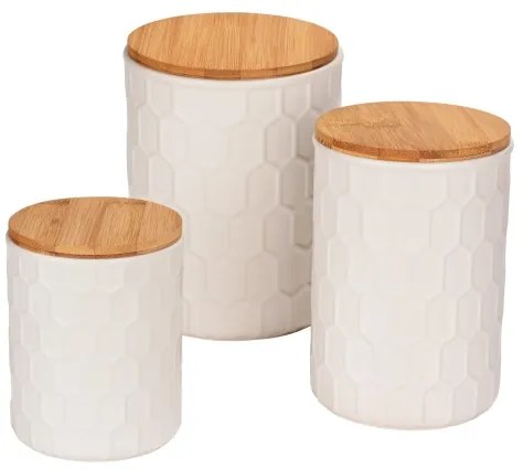 WENKO 54222100 - Cutie de depozitare MAYA 13x17 cm alb/maro