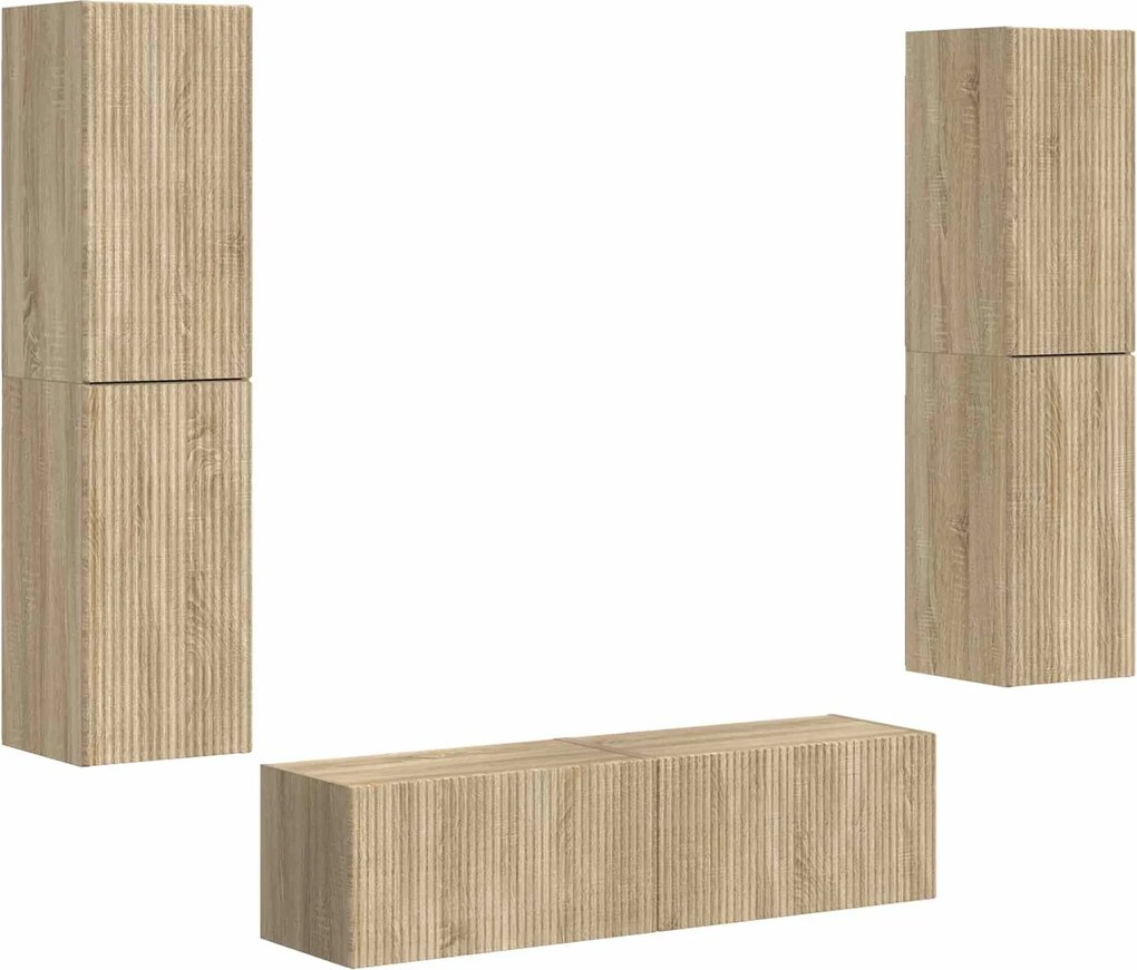 vidaXL Set comodă TV 6 pcs Stejar Sonoma Lemn compozit