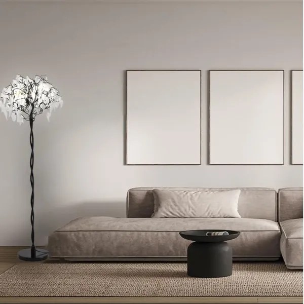 Lampadar de cristal 5xG9/40W/230V negru