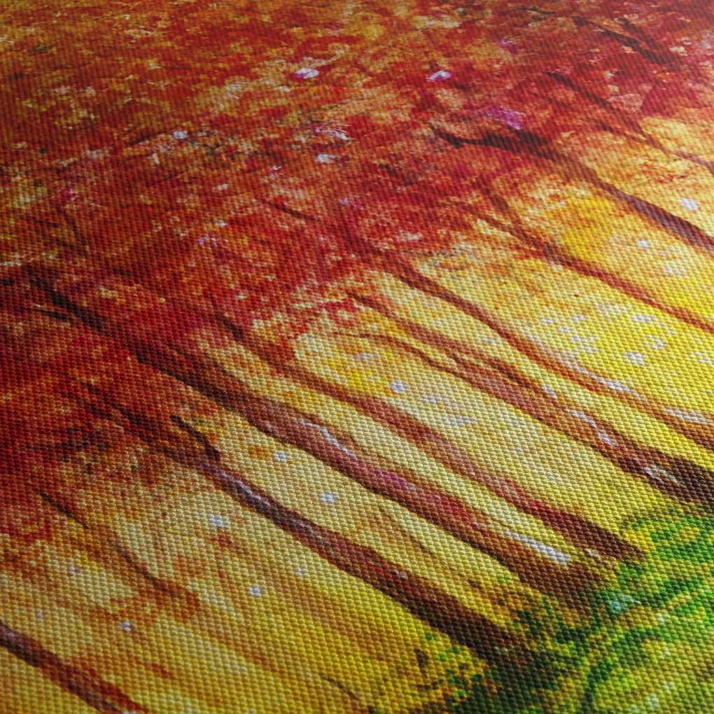 Tablou - Pictura pădurii cu frunziș (90x60 cm)
