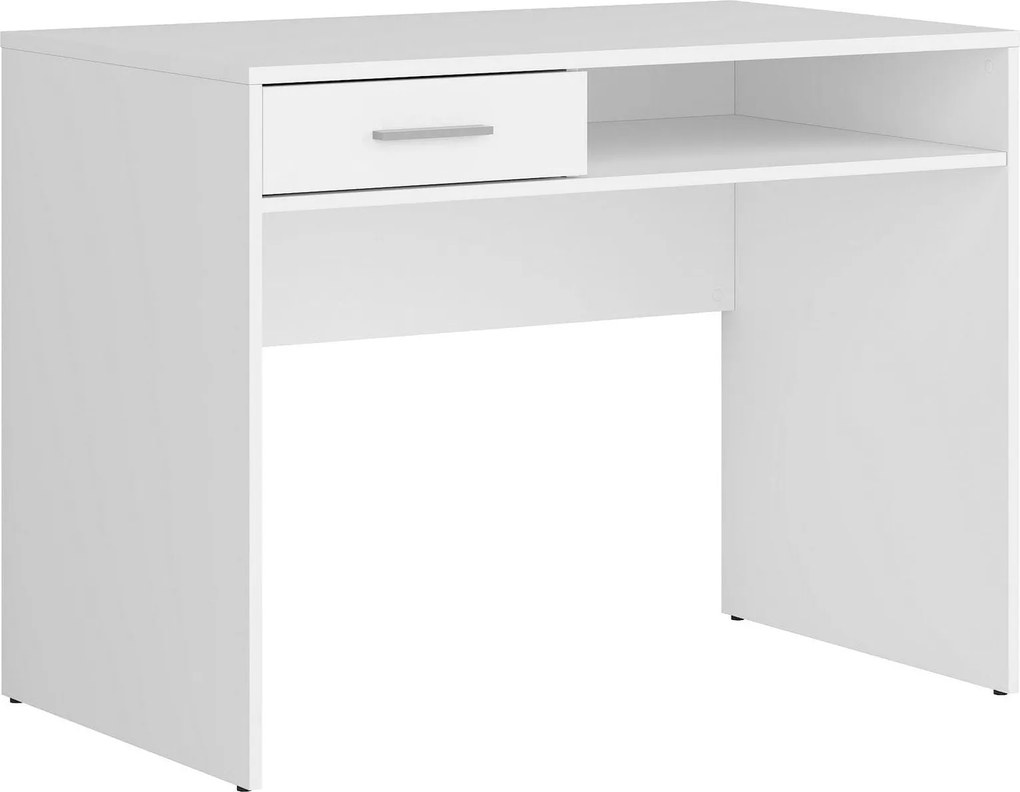 Birou NEPO PLUS, alb, PAL laminat, 100x59x76 cm
