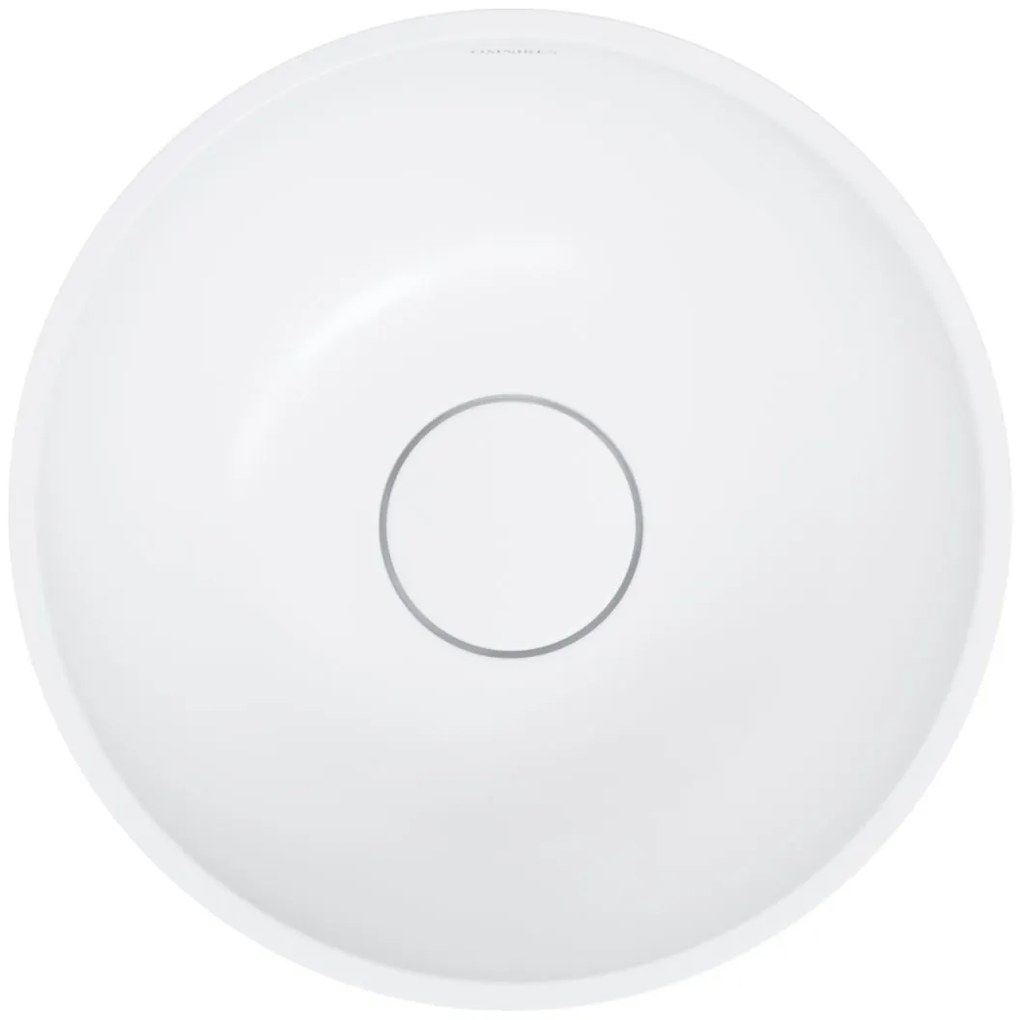 Omnires Shell M+ lavoar 35x35 cm rotund sub blat alb SHELL350UNBM