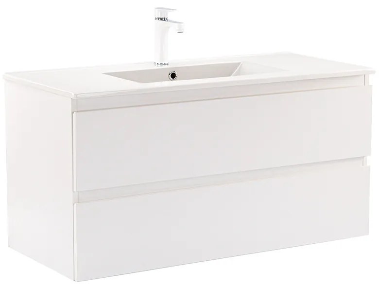Dulap inferior Vario Forte 100 cu lavoar alb-alb