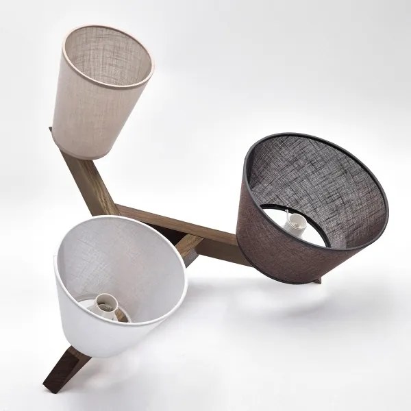 Lustră LED aplicată Brilagi ANTHONY 3xE14/40W/230V stejar nuc