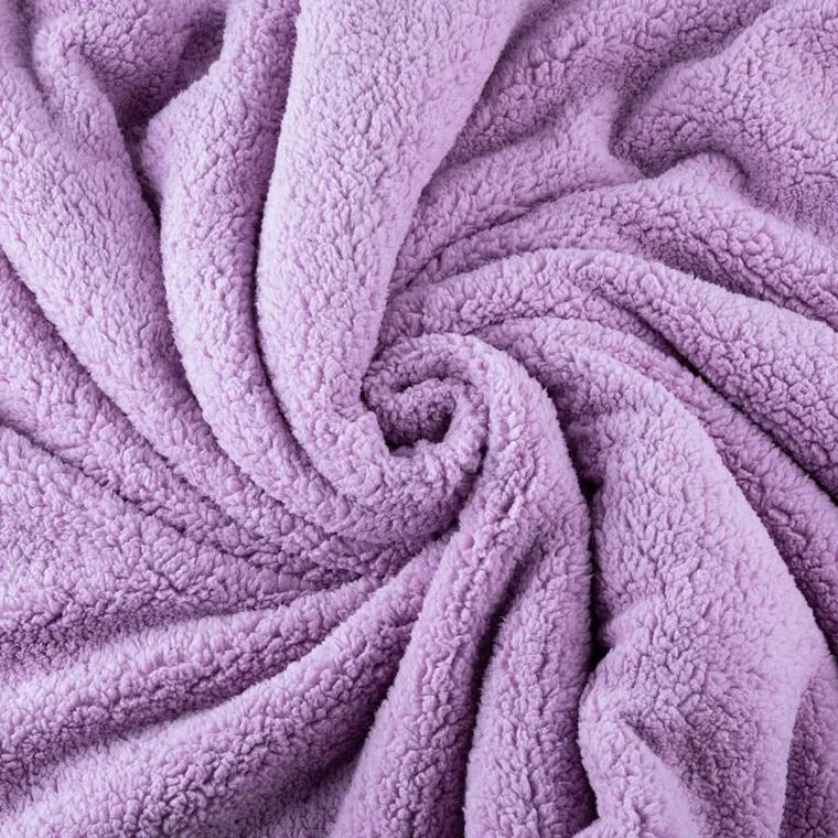 decoDoma Pătură cu blăniţă SANDRA mov 140 x 200 cm