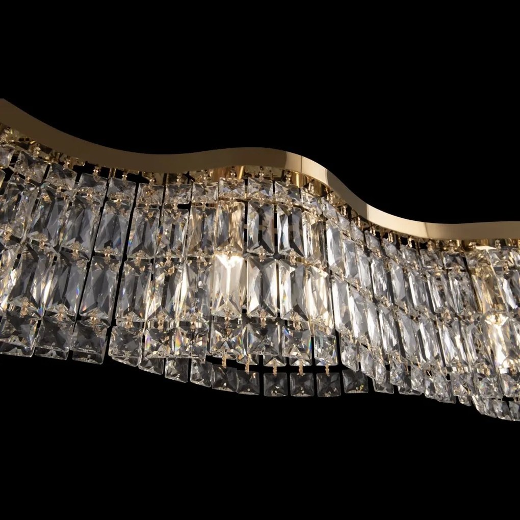 Lustra suspendata eleganta design modern Dune auriu
