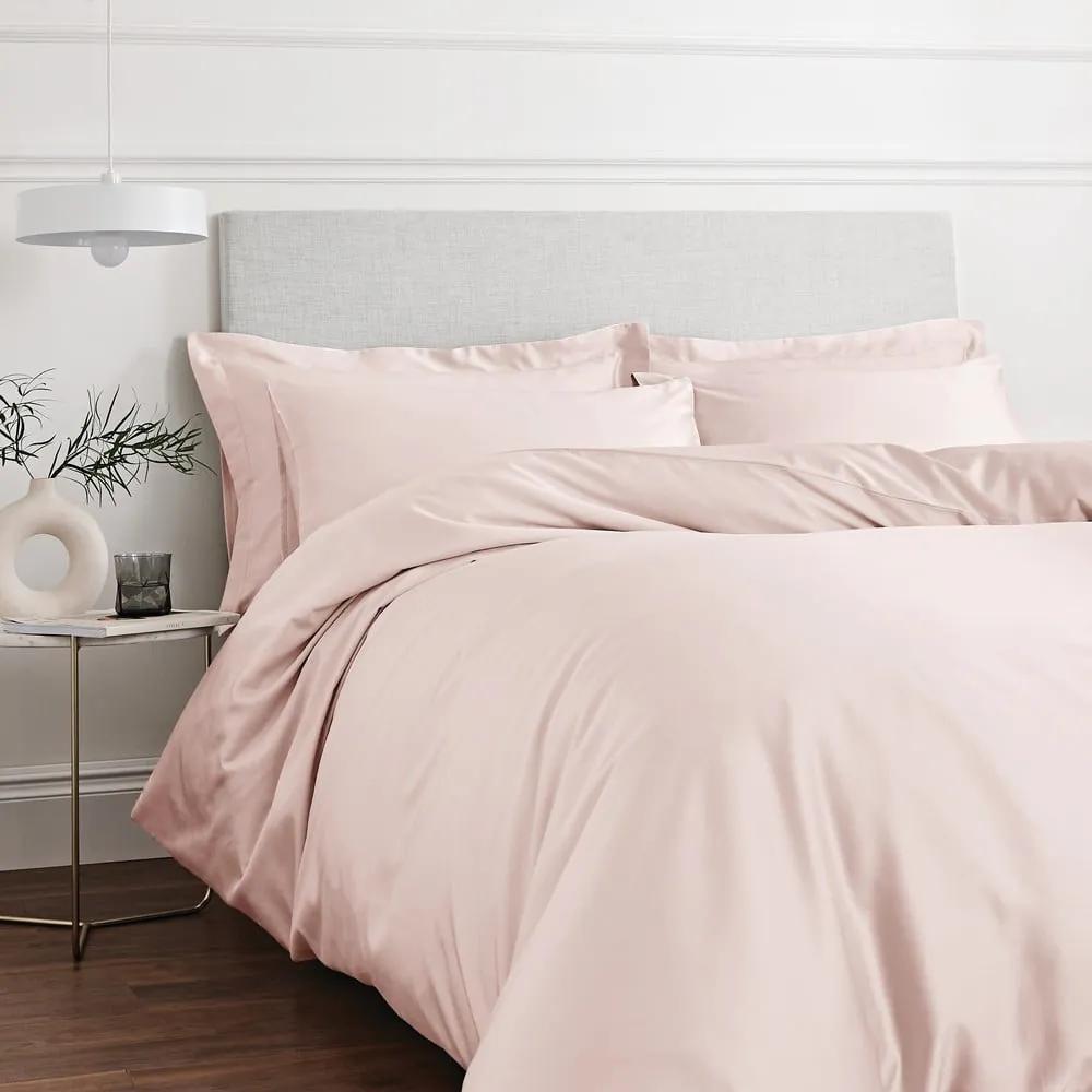 Lenjerie de pat din bumbac satinat Bianca Blush, 200 x 200 cm, roz