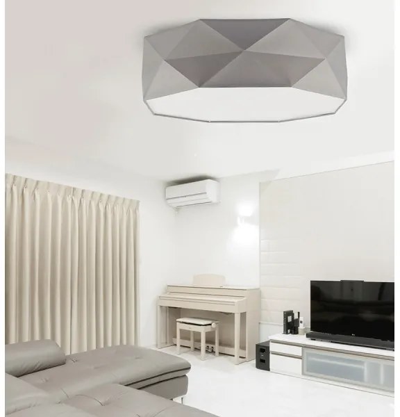 Plafoniera KANTOOR 4xE27/60W/230V gri