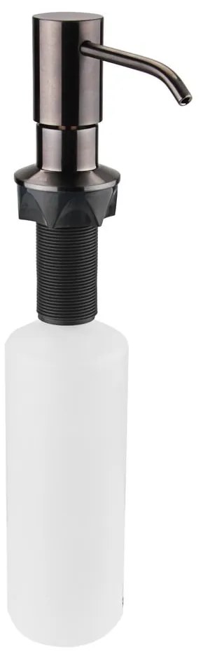 Dozator de săpun lichid maro închis din plastic 350 ml – Sapho