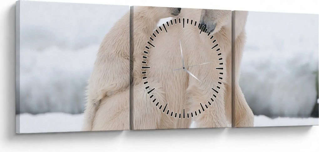 Tablou - Urs polar (cu ceas) (90x30 cm)