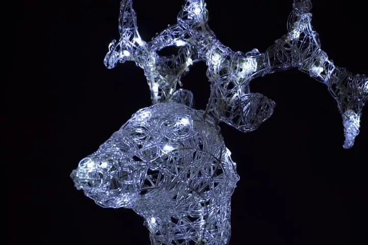 Decorațiune luminoasă ren de Crăciun - 100 cm, alb rece