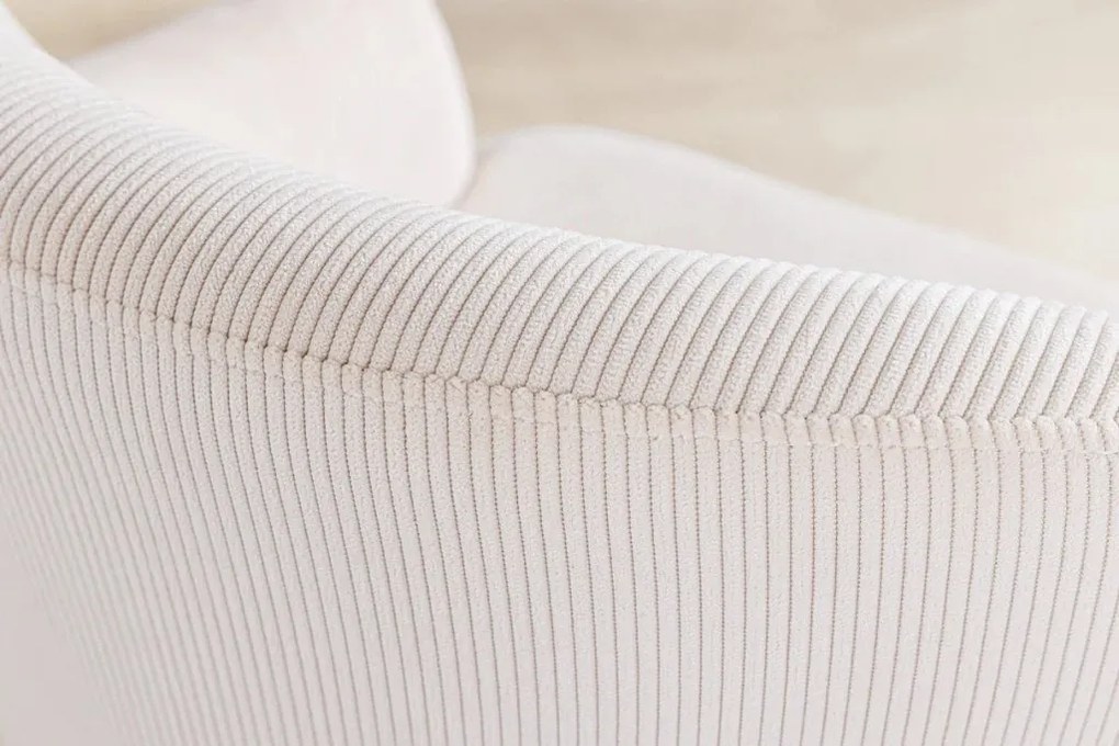 Set de 2 scaune, Catifea Raiata, Bej, EXTRAVAGANCIA, A-46201 VC