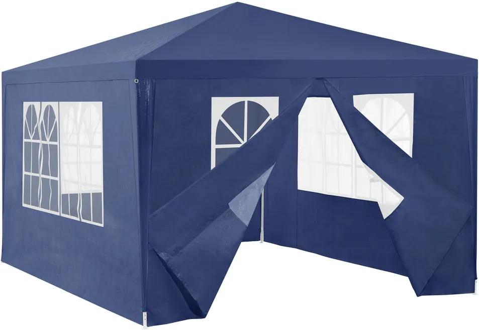 [casa.pro]® Pavilion gradina AAGP-9602, 400 x 300 x 255 cm, metal/polietilena, albastru inchis