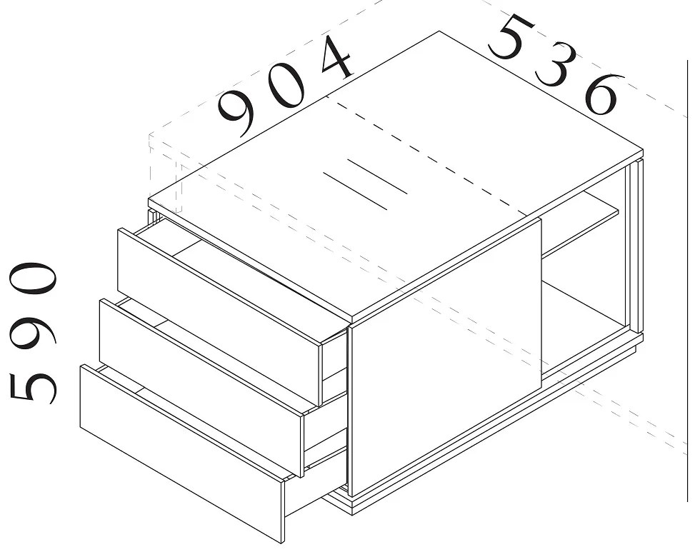 Container Creator 90,4 x 53,6 cm, 2 module - dreapta, antracit / alb