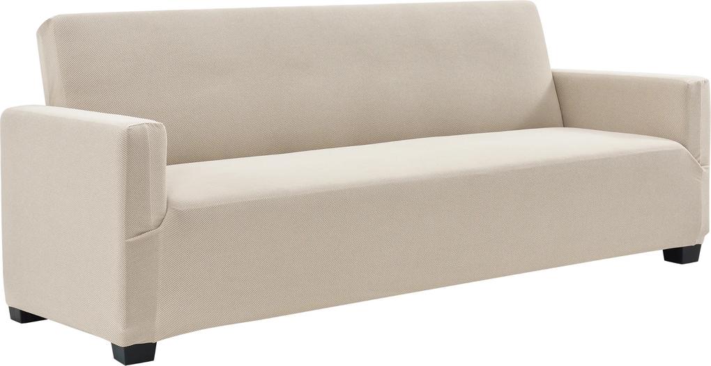 [neu.haus]® Husa protectie canapea 3 locuri, 140-210 cm, poliester/strech, 200g/m², 30°, culoarea nisipului